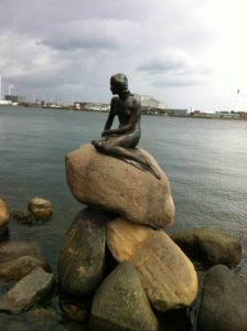 The Danish Pioneer Newspaper had a chance to wish The Little Mermaid a Happy 100th Birthday during the summer of 2013. (Photo courtesy Linda Steffensen)