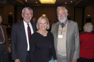 Pictured, left to right, Dr. John Mark Nielsen, Executive Director of the Museum of Danish America, Ambassador Laurie S. Fulton & Egon Bodtker, President of the DAHS. (Photo courtesy of The Danish Pioneer Newspaper)