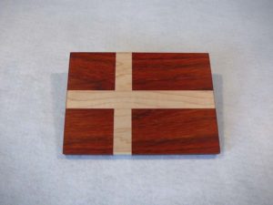 Flemming Petersen's Denmark Flag bread board. (Photos courtesy of Flemming Petersen)