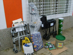 Some of the donations helping the people in Nicaragua.