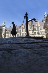 Hamlet's friend Horatio walks around the courtyard at Kronborg Castle in Denmark. (Photo courtesy Thorkild Jensen)