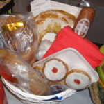 Iversen's Bakery in Blue Island, Illinois donated this tasty gift basket. (Photo courtesy of The Danish Pioneer Newspaper)