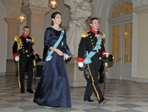 Crown Princess Mary and Crown Prince Frederik of Denmark at the New Year's Reception for the Diplomatic Corps on January 6, 2015 in Copenhagen. (File Photo courtesy of Hasse Ferrold, The Danish Pioneer Newspaper's Staff Photographer)