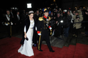 Crown Prince Frederik and Crown Princess Mary at the New Year Reception on January 1, 2015. (Photo courtesy of Hasse Ferrold, The Danish Pioneer Newspaper's Staff Photographer)