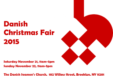 Danish Christmas Fair this weekend Nov. 21 & 22, 2015 in Brooklyn, New York