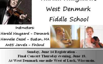 DANISH MUSICIAN COMING TO THE USA: Harald Haugaard’s Fiddling Camp set for West Denmark, Wisconsin in June 2015