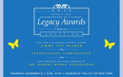 Jacob A. Riis Neighborhood Settlement Announces 2015 Legacy Awards Gala