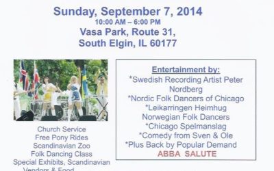 Sunday, September 7, 2014 is the date for the Scandinavian Day Festival in Illinois