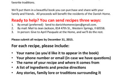 Send your Scandinavian Recipes to the Women's Auxiliary of The Danish Home of Chicago