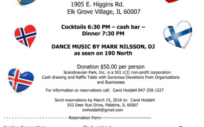 ARCHIVED STORY: Scandinavian Park Dinner Dance and Fundraiser in Illinois is Saturday, March 19, 2016