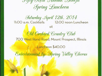 Women’s Auxiliary of The Danish Home’s Benefit Luncheon in Illinois to feature Spring Valley Chorus on Saturday, April 12th